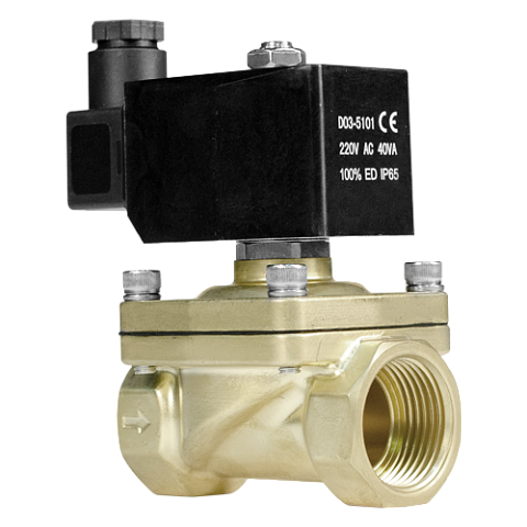 Электромагнитный клапан Солегран KSW-15J-V 230VAC 2/2 НЗ BSP 1/2" 